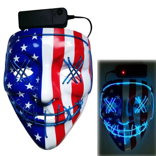 Halloween LED Light-Up Mask – Multi-Color Glow