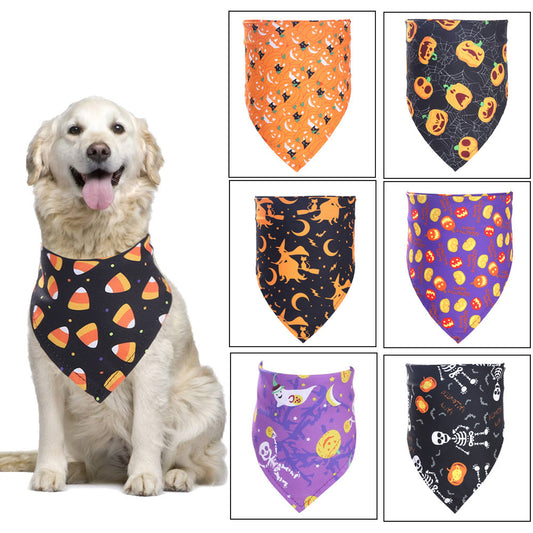Halloween Pet Bandana – Triangular Saliva Towel