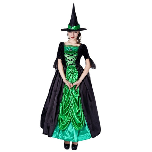 Halloween Witch Costume for Women – Green Dress & Hat