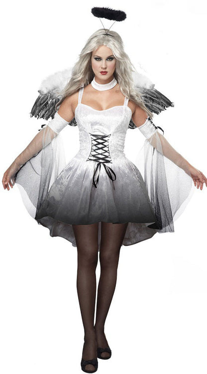Dark Angel Halloween Costume with Wings
