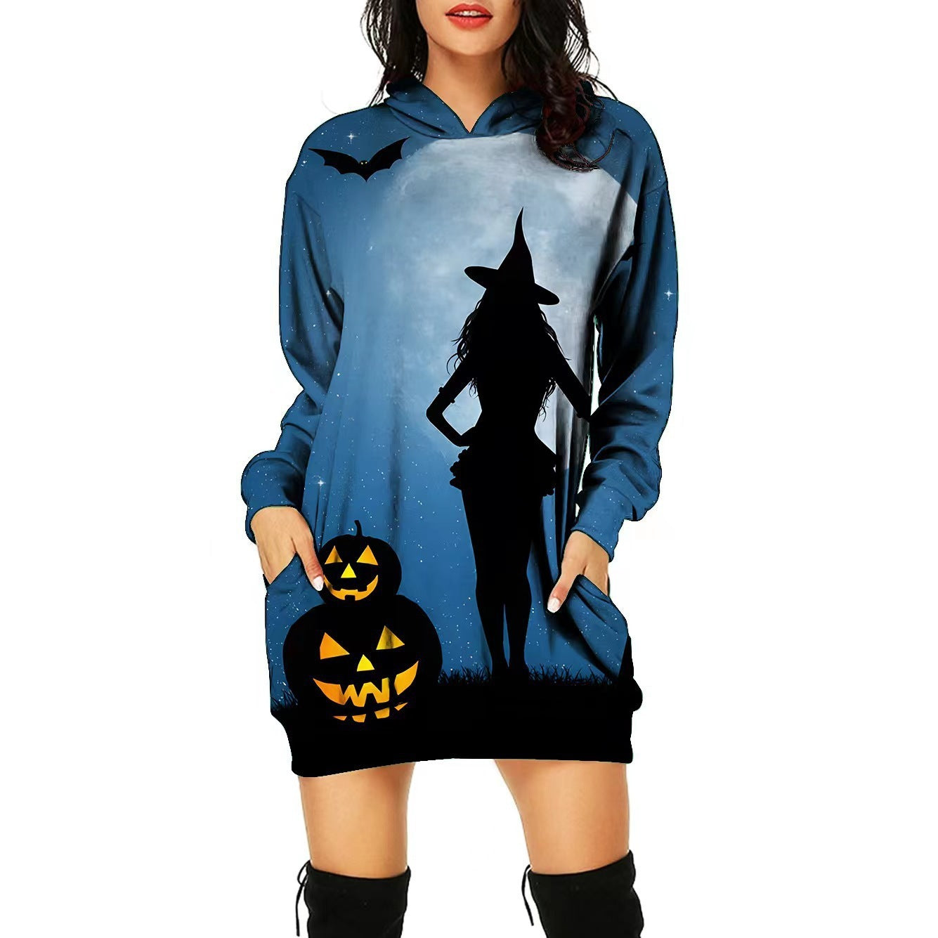 Women's Halloween 3D Print Dress