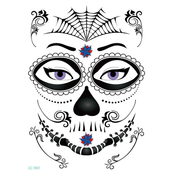 Halloween Face & Body Tattoo Stickers – Fun & Safe