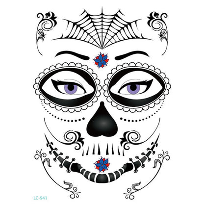 Halloween Face & Body Tattoo Stickers – Fun & Safe
