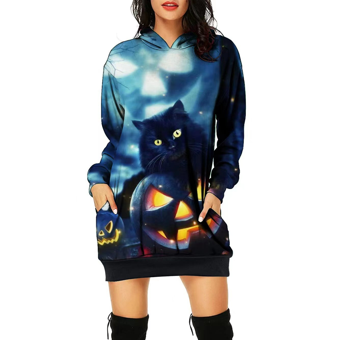 Women's Halloween 3D Print Dress