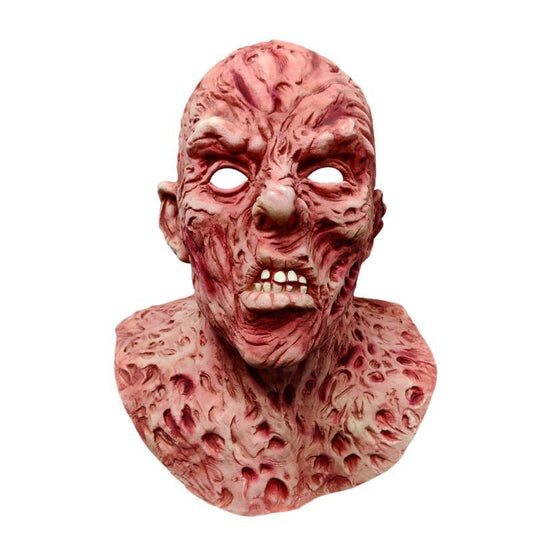 Halloween scary Freddy latex full head mask with grotesque burnt skin texture for adult Halloween costumes