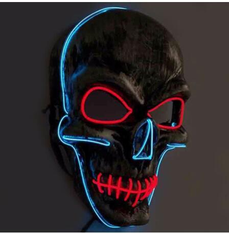 Halloween LED Mouth Mask Headband – Scary & Colorful