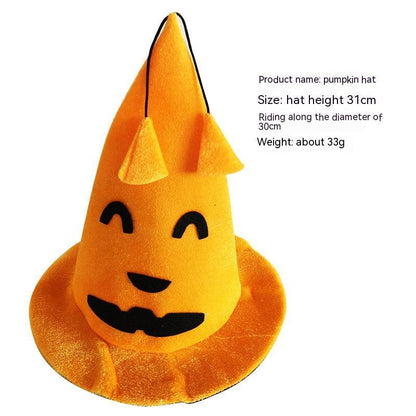 Halloween Pumpkin Cloak Costume with Hat & Bag