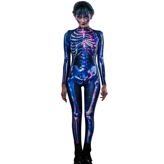 Halloween Skeleton Jumpsuit for Women