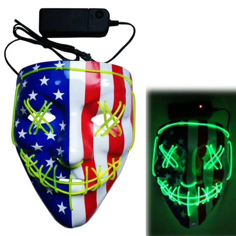 Halloween LED Light-Up Mask – Multi-Color Glow