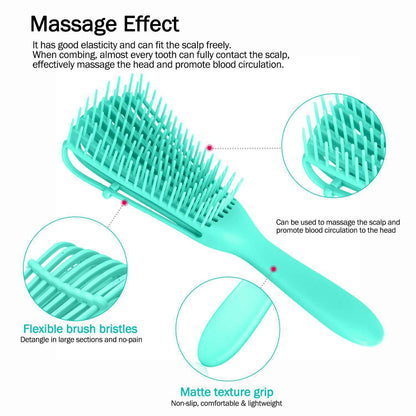Hair Detangling Brush Wet & Dry Anti Frizz Scalp Massage Hairbrush