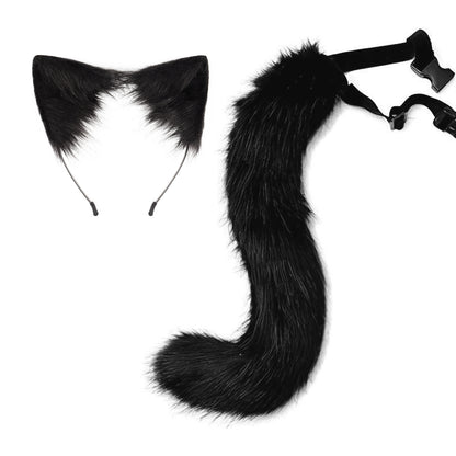 Faux Fox Tail Hairband – Plush Handmade Halloween Accessory