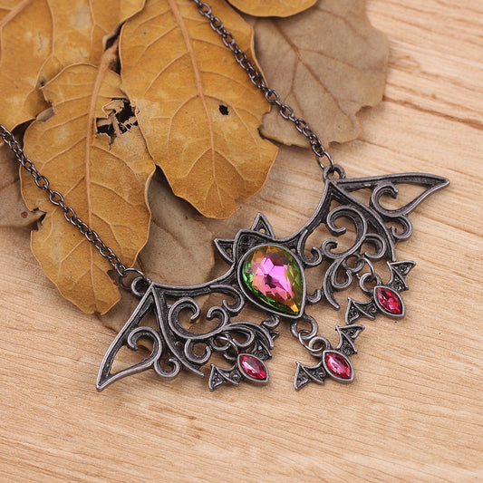 Halloween Vintage Bat Necklace