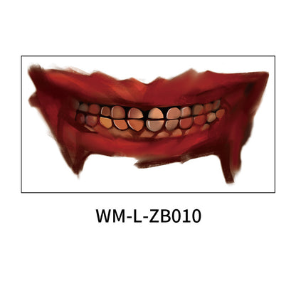 Halloween Mouth Tattoo Stickers – Fun & Easy