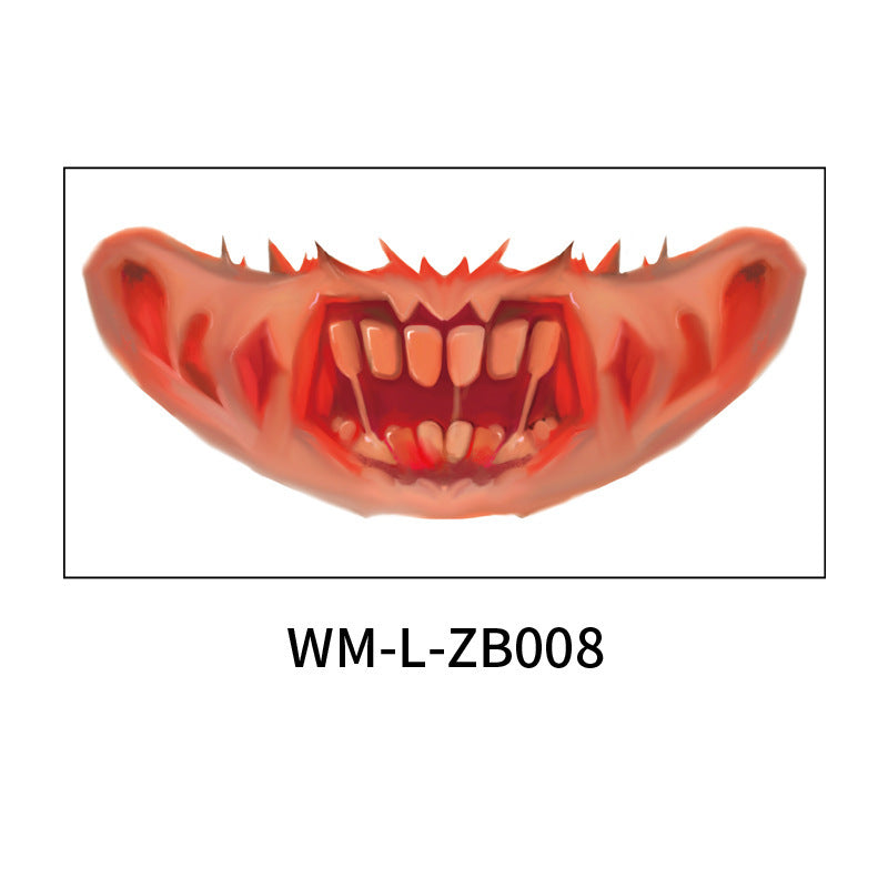 Halloween Mouth Tattoo Stickers – Fun & Easy