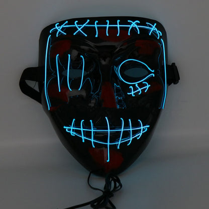 Halloween Scary Face Hood – Luminous PVC Mask