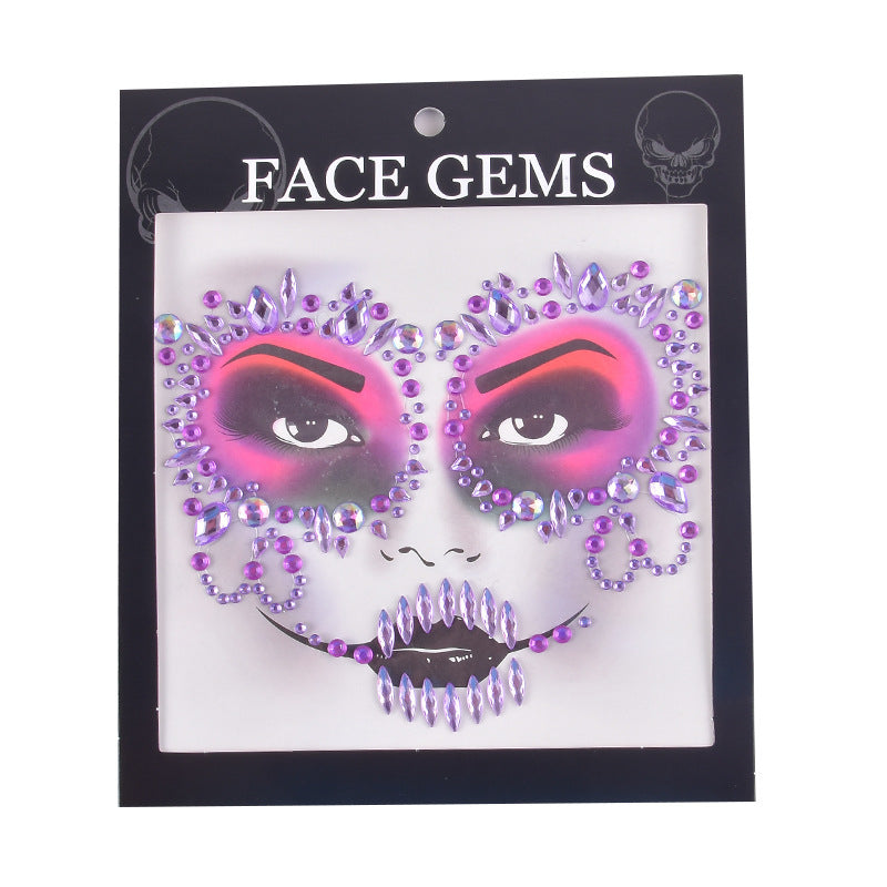Halloween Face Tattoo Stickers