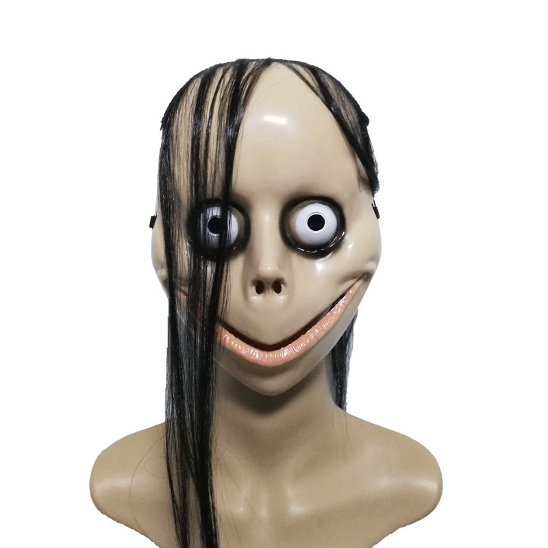 Halloween MOMO Mask – Horror Long Hair Costume