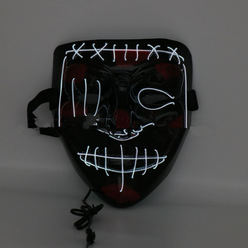 Halloween Scary Face Hood – Luminous PVC Mask