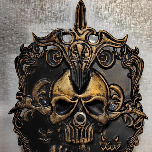 Halloween Skull Doorbell Decoration – Spooky Metal