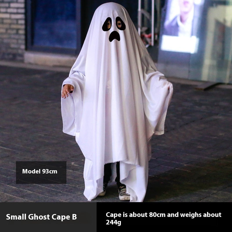 Halloween Ghost Cloak Costume – White & Fun Designs