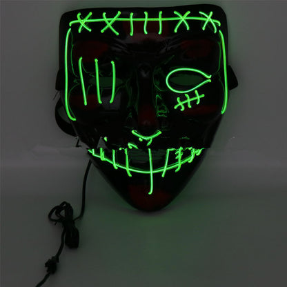 Halloween Scary Face Hood – Luminous PVC Mask