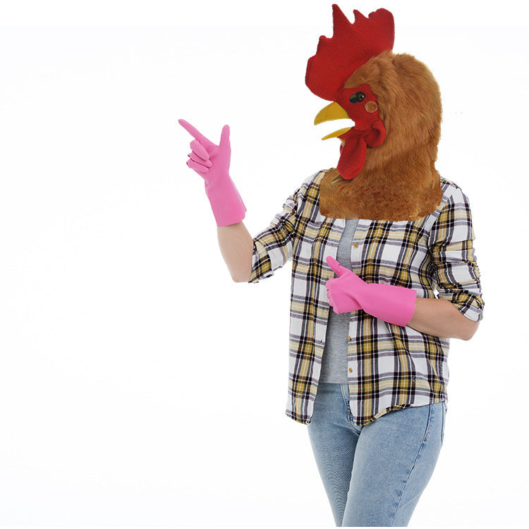 Halloween Yellow Rooster Face Mask