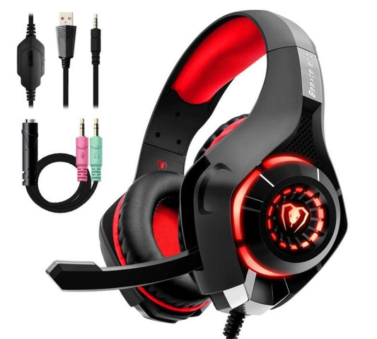 Beexcellent Stereo Gaming Headset with Mic & LED Light – PS4 & PC