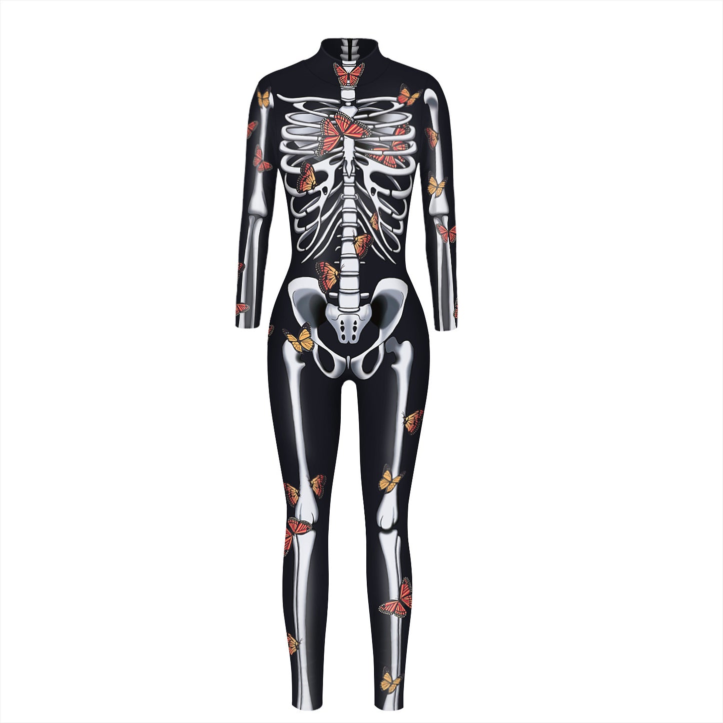 Women's Skeleton 3D Halloween Jumpsuit