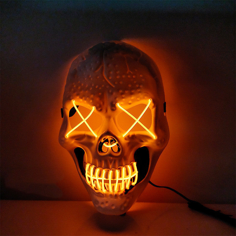 Halloween Glowing Skull Mask – Adjustable & Spooky