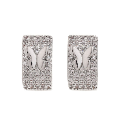 European And American Ins Style Full Diamond Butterfly Ear Clip