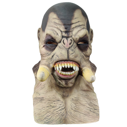 Latex Halloween Orc Cosplay Mask – Scary & Realistic