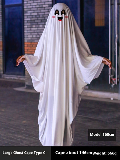 Halloween Ghost Cloak Costume – White & Fun Designs