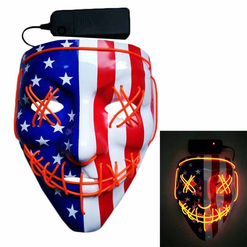 Halloween LED Light-Up Mask – Multi-Color Glow