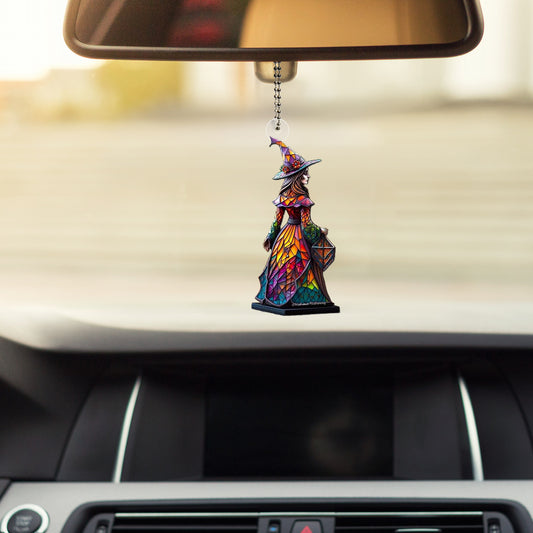 Gorgeous Crystal Witch Halloween Ornament