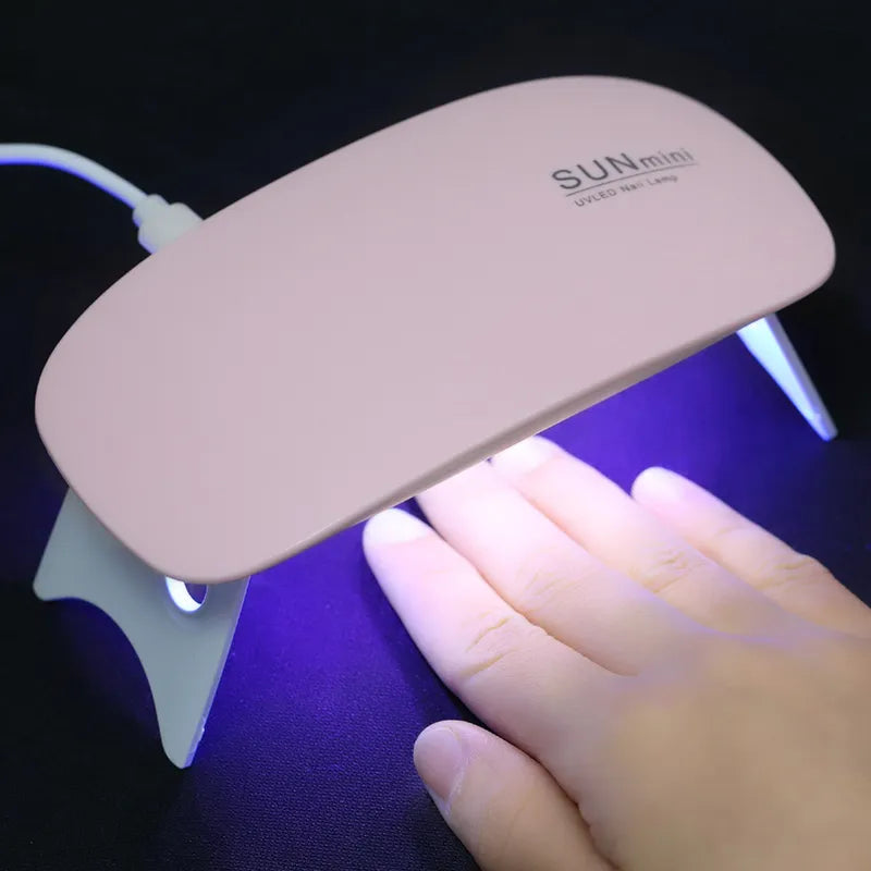 Gel Nail Wraps with UV Lamp Set French Tip Full Cover Nail Kit