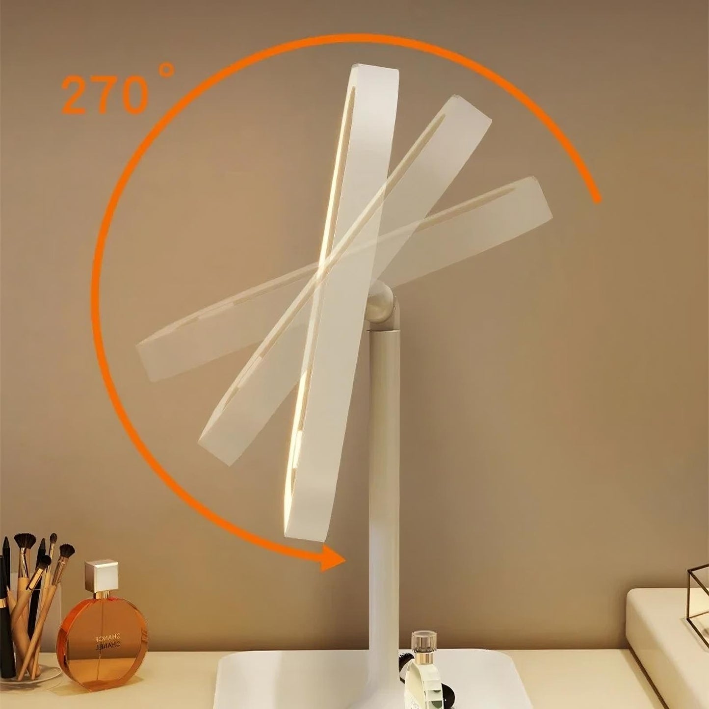 LED Makeup Mirror Touch Control Dimmable Vanity Mirror 3 Light Modes