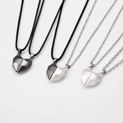 Magnetic Couple Necklace Set Eternal Promise Matching Pendant