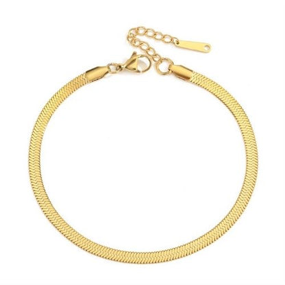 Gold Snake Chain Anklet Stainless Steel Minimalist Women Anklet Jewelry