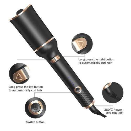 Automatic Hair Curler Ceramic Ionic Curling Iron Digital Temperature