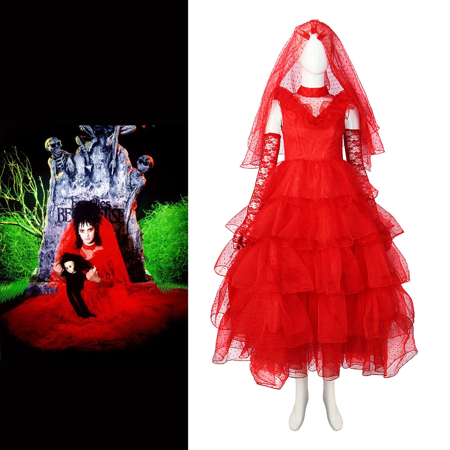 Beetlejuice Cosplay Wedding Dress for Kids