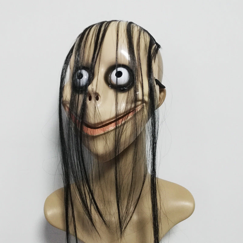 Halloween MOMO Mask – Horror Long Hair Costume