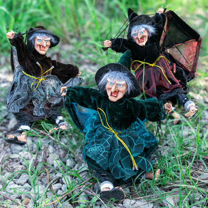 Halloween Glowing Witch Door Hanging Toy – Spooky Decor