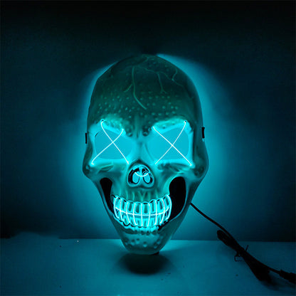 Halloween Glowing Skull Mask – Adjustable & Spooky
