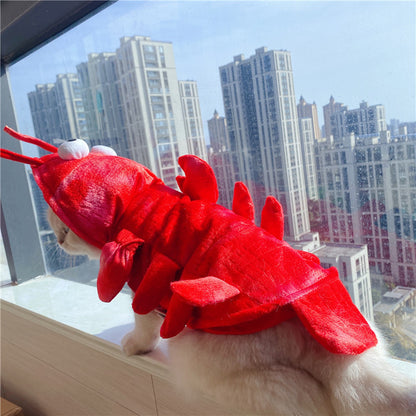 Funny Halloween Lobster Cat Costume – Holiday Pet Wear
