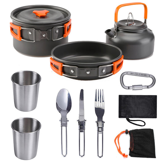 2-3 Person Camping Kettle & Tableware Set