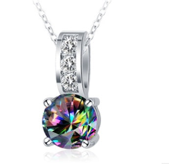 Rainbow Mystic Cubic Zirconia Silver Jewelry Set