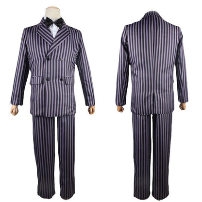 Wednesday Striped Cosplay Costume