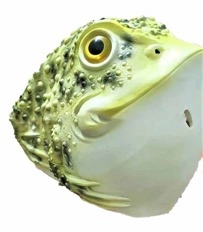 Halloween Golden Toad Latex Mask