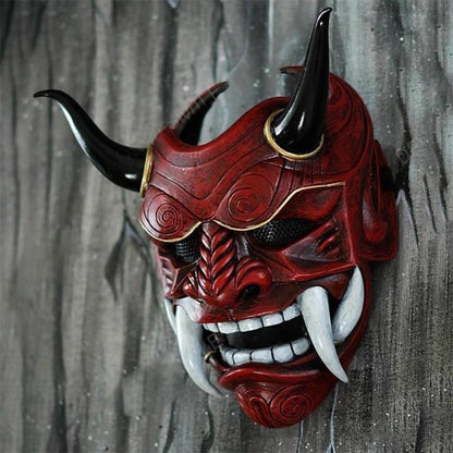 Halloween Red Latex Mask with Fangs