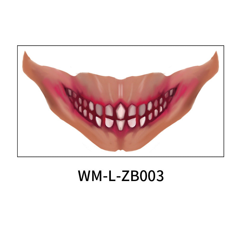 Halloween Mouth Tattoo Stickers – Fun & Easy